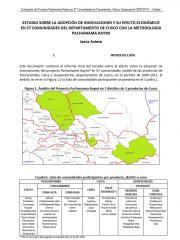 Adoption of innovations and its effect on the economy of 57 villages in the Department of Cusco